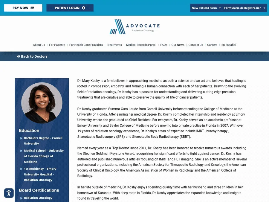 Dr. Mary Koshy