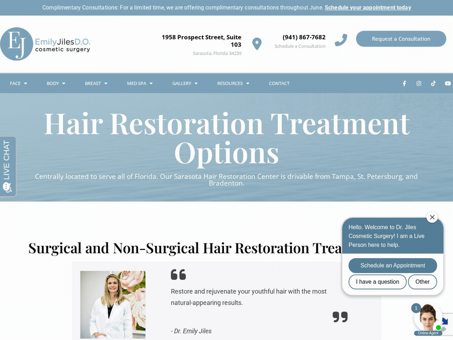 Dr. Emily Jiles — Jiles Cosmetic Surgery, Sarasota FL