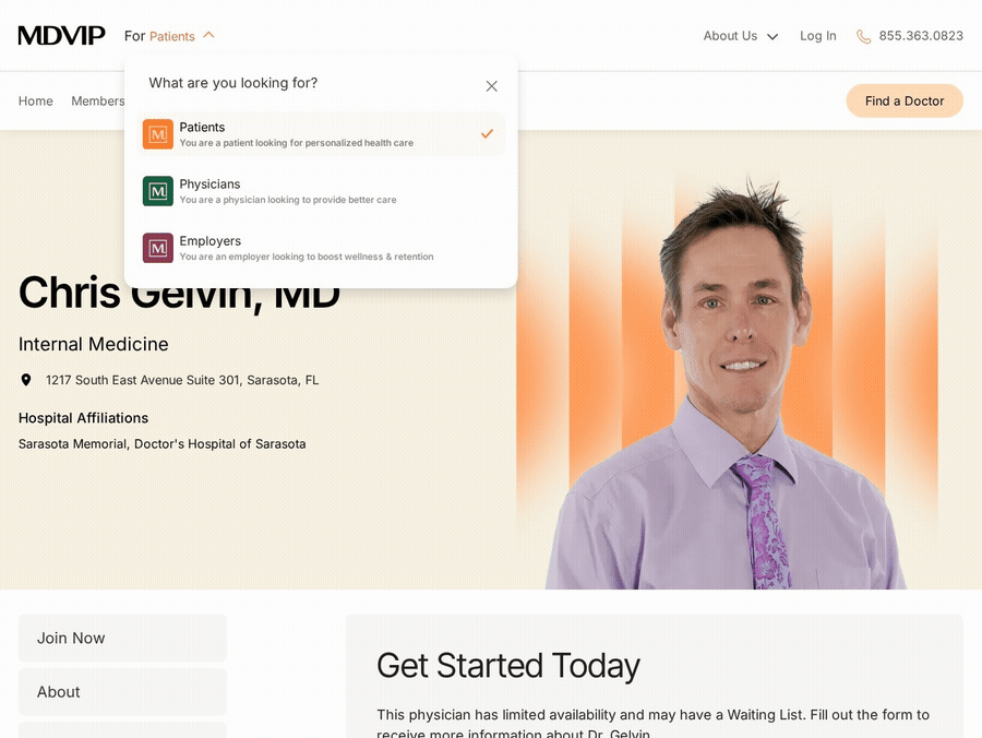Dr. Chris Gelvin, MD — MDVIP-Affiliated Concierge Practice, Sarasota FL