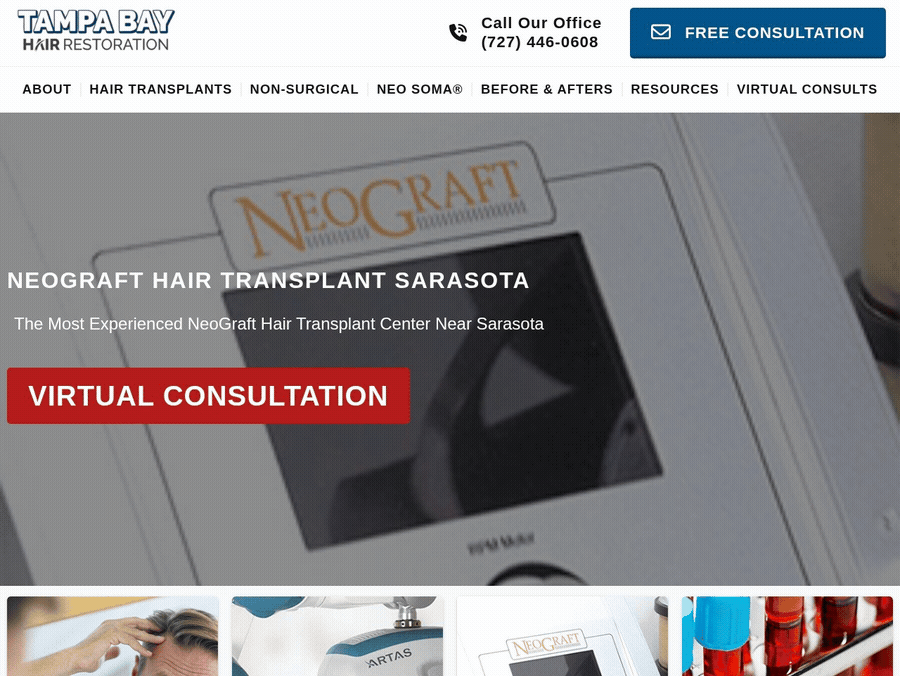 Dr. Michael Markou — Tampa Bay Hair Restoration, Sarasota (serving; clinic in Clearwater) FL